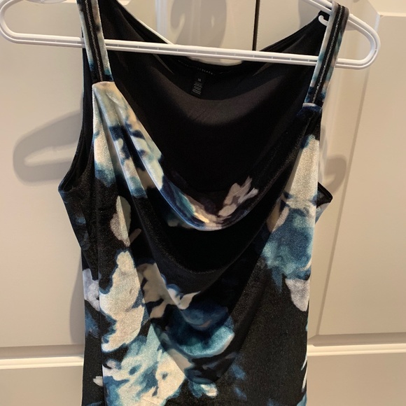 WHBM Velvet floral Tank - Picture 1 of 1